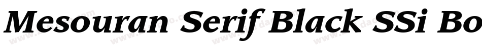 Mesouran Serif Black SSi Bold Italic字体转换